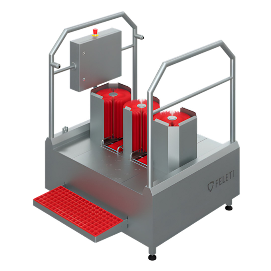 Estaciones de higiene, lavado de calzado